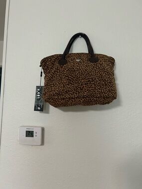 Bottega Veneta Leopard-Print Brown Tote with brown leather handles